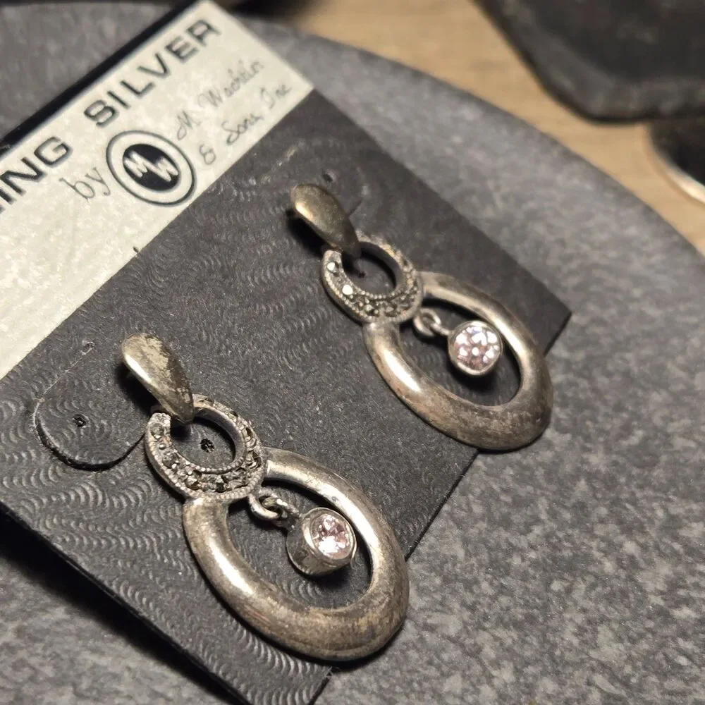 Vintage Dangly Sterling Silver Earrings